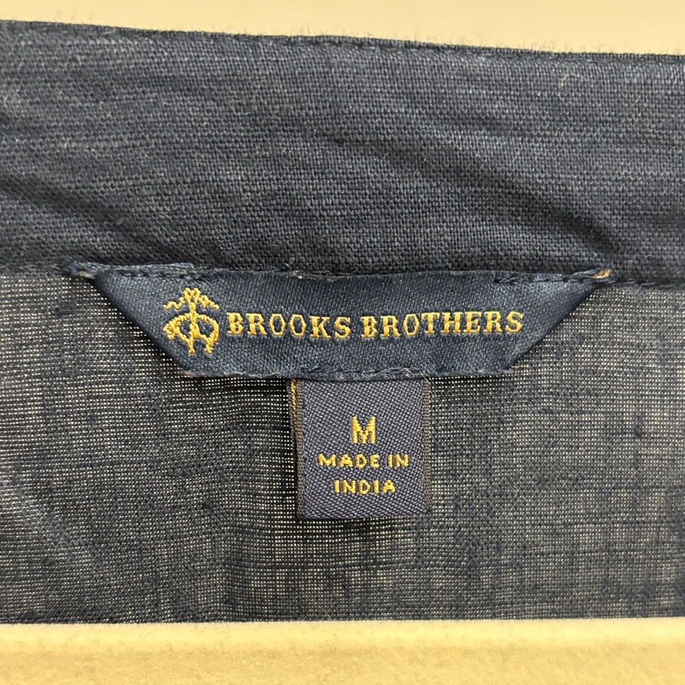 Brooks Brothers Navy Women's Tunic w/ White Embroidery Sz M - Picture 2 of 5